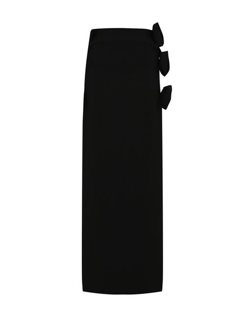 Gonna lunga con rose Nero NO SECRETS | 251NS213LIQUIRIZIA